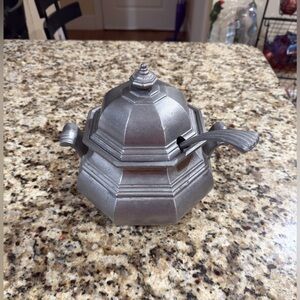 Vintage International Silver Company Pewter Lidded Soup Tureen with Ladle - NICE